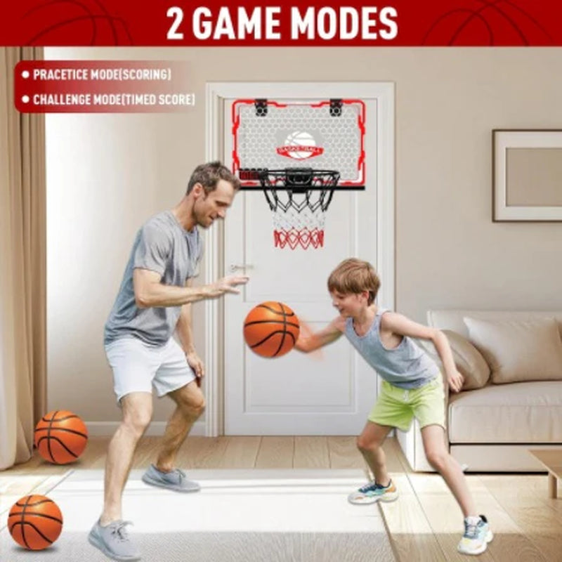 Children Indoor Basketball Framer, Basketball Frame Noise Reduction and 9 Modes, Led Lighting Scratch Resistant Electronic Scoreboard