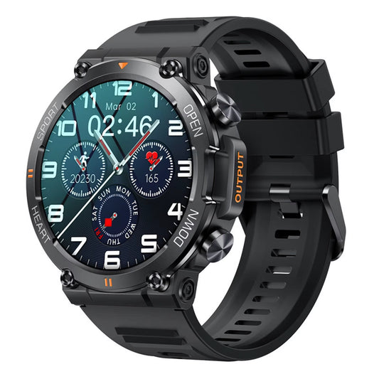 K56Pro Men's Smart Watch with Heart Rate Monitor, Bluetooth Connectivity, 400mAh Long Battery Life, 1.39-Inch HD Display, Ideal for Outdoor Activities
